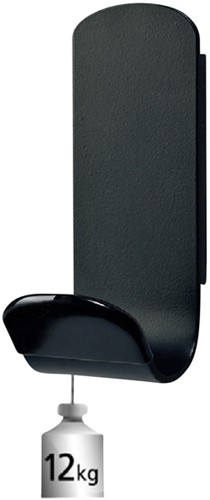 Kapstokhaak Unilux magneet Steely 1 haak zwart 1 Stuk-2