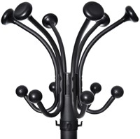 Kapstok MAUL Nubis stnd 176cm 20 haken zw RAL9004 1 Stuk-2