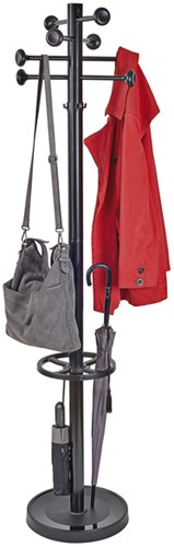 Kapstok MAUL Grando stnd 175cm 16 haken zw RAL9004 1 Stuk-3