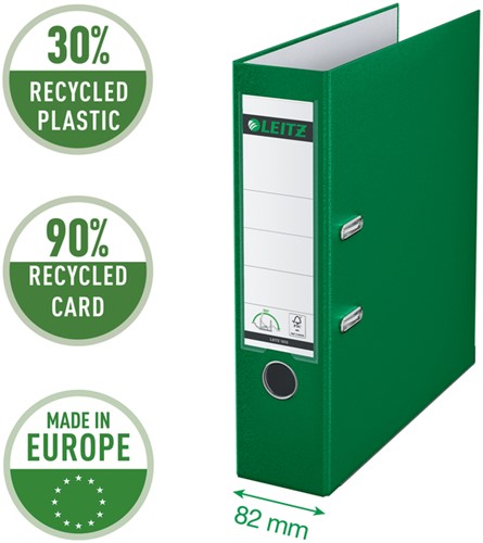 Ordner Leitz 1010 180° 80mm PP A4 groen 1 Stuk-3