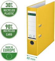 Ordner Leitz 1010 180° 80mm PP A4 geel 1 Stuk-3