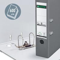 Ordner Leitz 1010 180° 80mm PP A4 grijs 1 Stuk-1