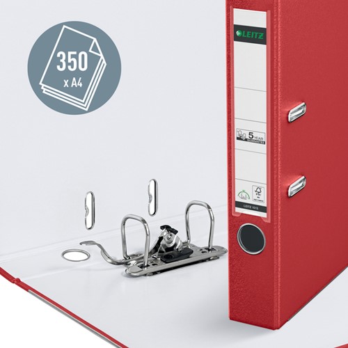 Ordner Leitz 1015 180° 50mm PP A4 rood 1 Stuk-1