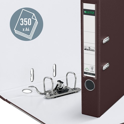 Ordner Leitz 1015 180° 50mm PP A4 bruin 1 Stuk-1
