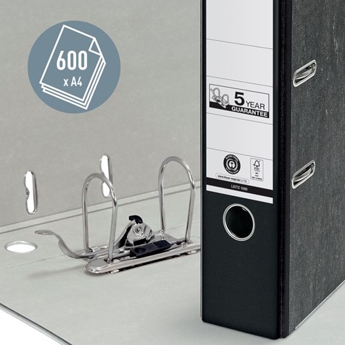 Ordner Leitz 1080 180° 80mm karton A4 zwart 1 Stuk-4