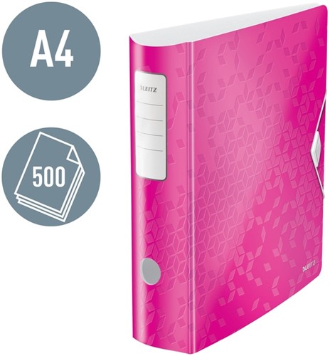 Ordner Leitz WOW active 180° 80mm PP A4 roze 1 Stuk-4