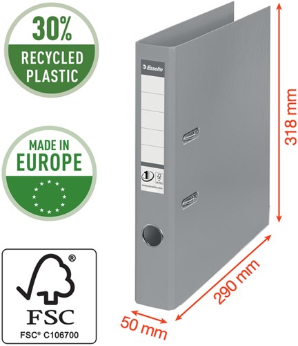 Ordner Esselte No.1 Power VIVIDA 50mm 30% gerecycled PP folie blauw-3