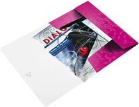 Elastomap Leitz WOW A4 3 klep PP roze 1 Stuk-2