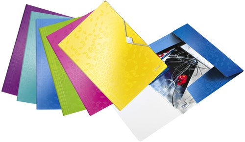 Elastomap Leitz WOW A4 3 klep PP roze 1 Stuk-3