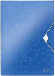 Elastomap Leitz WOW A4 3 klep PP blauw 1 Stuk