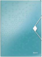 Elastomap Leitz WOW A4 3 klep PP ijsblauw 1 Stuk