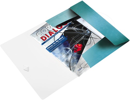 Elastomap Leitz WOW A4 3 klep PP ijsblauw 1 Stuk-2