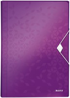 Projectmap Leitz WOW voor A4 6 vaks PP paars 1 Stuk