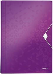 Projectmap Leitz WOW voor A4 6 vaks PP paars 1 Stuk