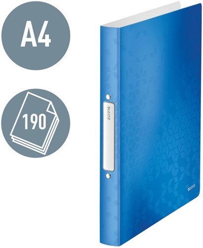 Ringband Leitz WOW A4 2-rings O-mech 25mm PP blauw 1 Stuk-1