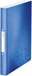 Ringband Leitz WOW A4 2-rings O-mech 25mm PP blauw 1 Stuk