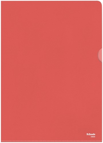 L-map Esselte standaard A4 0.11mm PP rood 100 Stuk