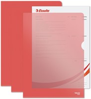 Insteekmap L-model Esselte standaard A4 0.11mm PP rood 100 stuks-2
