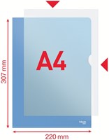 L-map Esselte standaard A4 0.11mm PP blauw 100 Stuk-8