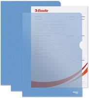 Insteekmap L-model Esselte standaard A4 0.11mm PP blauw 100 stuks-2