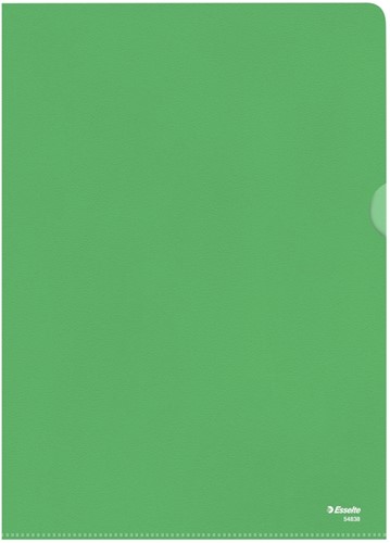L-map Esselte standaard A4 0.11mm PP groen 100 Stuk