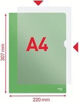 Insteekmap L-model Esselte standaard A4 0.11mm PP groen 100 stuks-7