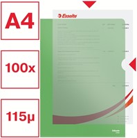 L-map Esselte standaard A4 0.11mm PP groen 100 Stuk-4