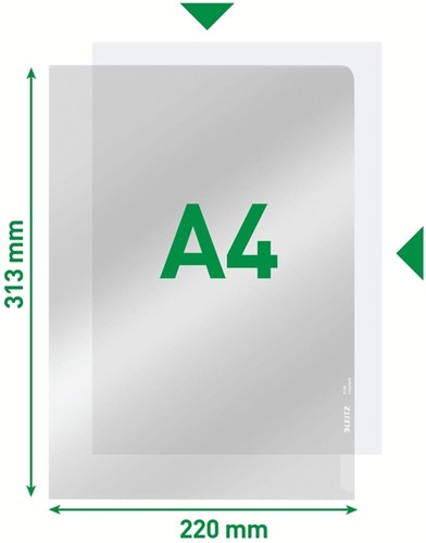 L-map Leitz Premium copy safe PVC A4 glashelder 100 Stuk-3