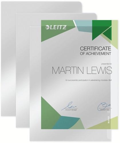 Insteekmap L-model Leitz Premium copy safe 0.15mm PVC A4 glashelder 100 stuks-5