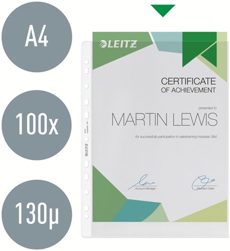 Showtas Leitz Premium copy safe 0.13mm PP A4 100 stuks-3