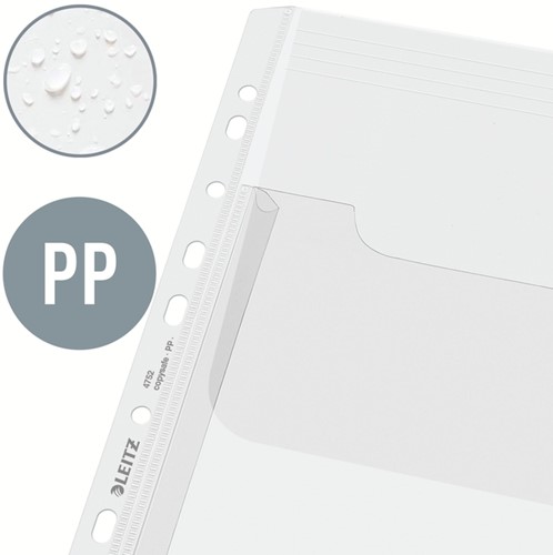 Harmonica showtas Leitz klep PP A4  glashelder 5 Stuk-2