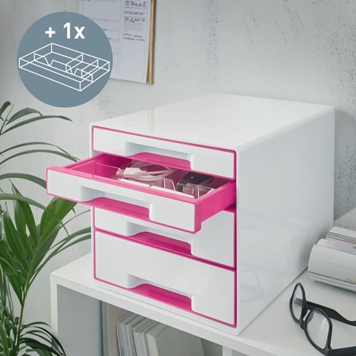 Ladenblok Leitz WOW 4 laden wit/roze 1 Stuk-5