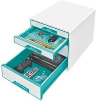Ladenblok Leitz WOW 4 laden wit/ijsblauw-1