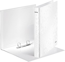 Ringband Leitz WOW A4 maxi 2-rings D-mech 25mm wit 1 Stuk