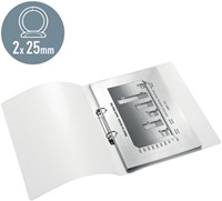 Ringband Leitz WOW A4 2-rings O-mech 25mm PP wit 1 Stuk-3