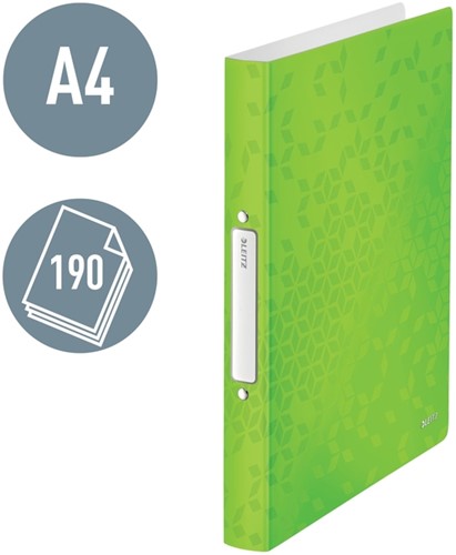 Ringband Leitz WOW A4 2-rings O-mech 25mm PP groen 1 Stuk-4