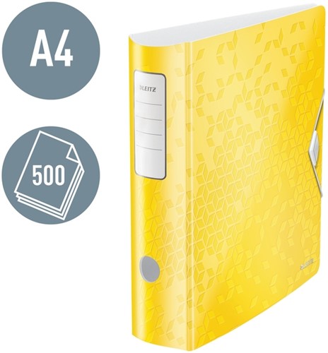 Ordner Leitz WOW active 180° 80mm PP A4 geel 1 Stuk-3