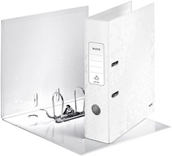 Ordner Leitz Wow 180° gelamineerd 80mm A4 wit 1 Stuk