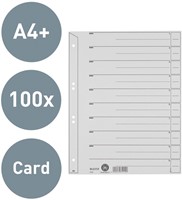 SCHEIDINGSBLADEN LEITZ 1650 KARTON A4 200GR GRIJS 100 Stuk-8