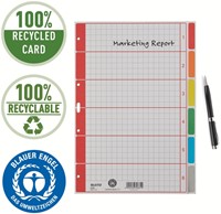 Tabbladen Leitz 4350 A4 4r karton 6dlg grijs 1 Stuk-8