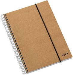 Notitieboek Kraft Line A5 140blz spiraal lijn 1 Stuk