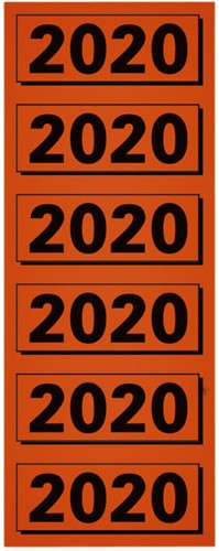 Rugetiket Elba 2020 57x25mm rood 120 stuks 120 Vel