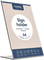 Kaarthouder Europel A4 L-standaard staand acryl 1 Stuk