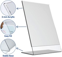 Kaarthouder Europel A4 L-standaard staand acryl 1 Stuk-2