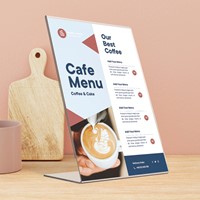 Kaarthouder Europel A5 L-standaard staand acryl 1 Stuk-3