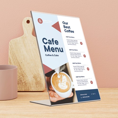 Kaarthouder Europel A6 L-standaard staand acryl 1 Stuk-3