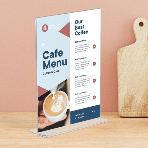 Kaarthouder Europel A5 T-standaard staand acryl 1 Stuk-2