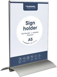 Kaarthouder Europel A5 T-standaard acryl alu 1 Stuk