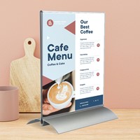 Kaarthouder Europel A5 T-standaard acryl alu 1 Stuk-3