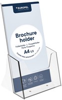 Folderhouder Europel 1/3 A4 acryl 1 Stuk